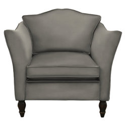 Duresta Vaughan Armchair, Umber Leg Harrow Velvet Grey